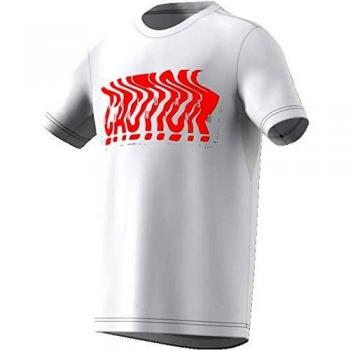 adidas JB OT Run tee Camiseta, Niños, Blanco/Rojsol, 140