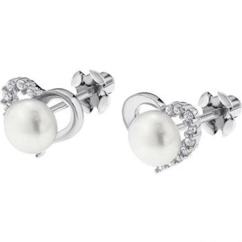 Pendientes de Plata con Motivo de Corazón Time Road WS01968