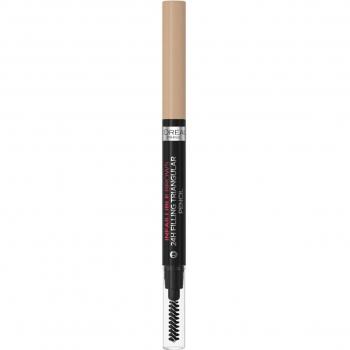 L'Oreal Make Up Infallible Brows H Nº 7.0 Blonde 1 ml Eyebrow Pencil, waterproof, triangular pencil design, precise application, natural matte finish, includes spoolie brush, up to 24H wear