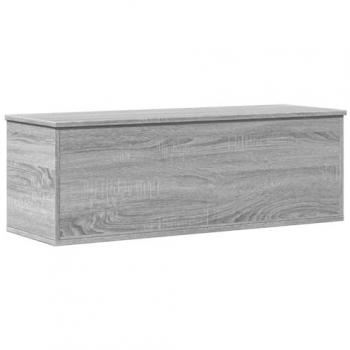 Caja de almacenaje madera ingeniería gris Sonoma 102x35x35 cm, Caja de Mantas, Cofre de Almacenamiento, baúl de Juguetes, Caja de Juguetes