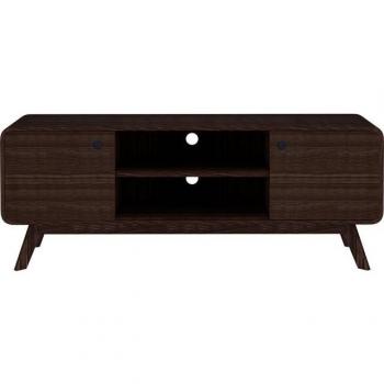Mueble de TV Loft24 con 2 puertas en efecto nogal para TVs hasta 60