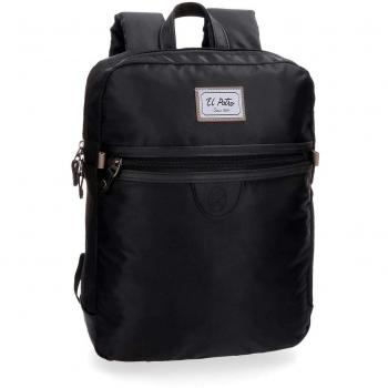 El Potro Pipe Mochila para Portátil 13,3 Negro 26x35x10 cms Poliéster 9.1L