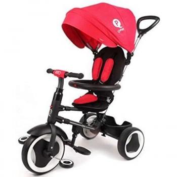 Triciclo Evolutivo Plegable QPlay Rito - Rojo - Niños de 10 hasta 36 Meses - Peso soportable hasta 25 Kg