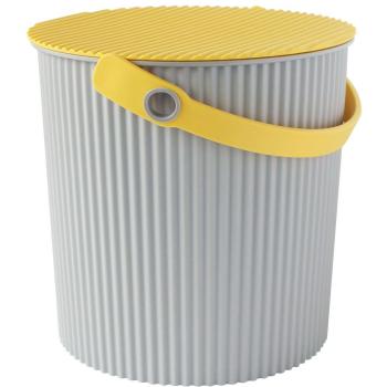CESTO ORDENACION WAY-BE MULTIUSO CON TAPA 10LT PLASTICO GRIS/AMARILLO 282X267X265MM 230632 - YE