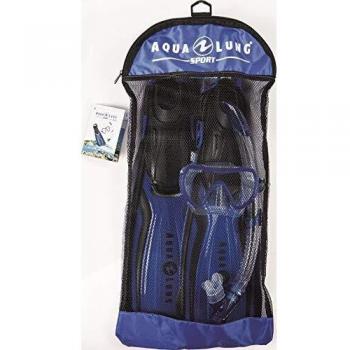 Aqua Lung Sport Amika Travel - Pack de Snorkel, Color Azul, Talla Large