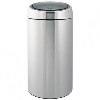 Brabantia Touch Bin - Cubo de basura, 45 litros, cubo interior de plástico extraíble, acero mate anti-huellas