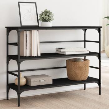Consola negra de madera multicapa 100x32x75 cm