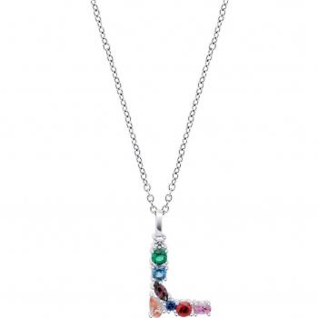 Collar Lotus Silver LP3635-1/L Rainbow de plata