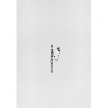 Stradivarius Grey Rhinestone Ear Cuff Earrings OS