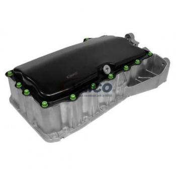 Cárter de aceite VAICO V10-1897 para SEAT Cordoba, Ibiza y VW New Beetle 1998- (Aluminio, 432x285x120 mm)