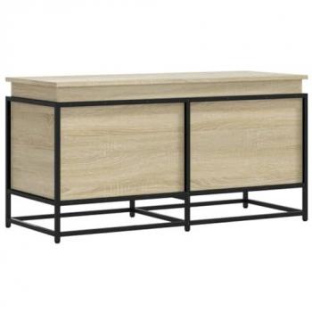 Caja de almacenaje con tapa madera roble Sonoma 100x40x51,5 cm