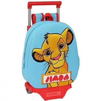Mochila 3D+Carro El Rey León - Safta con Sistema de Sujeción y Bolsillo Lateral