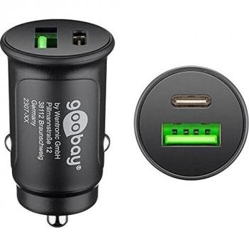 Cargador de dispositivo móvil Goobay 59521 Universal Negro Encendedor de cigarrillos Carga rápida Auto