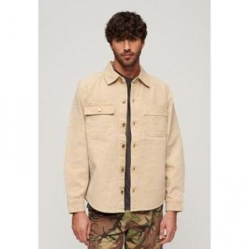 Sobrecamisa de Lona Surplus Beige para Hombre Superdry Talla XXL