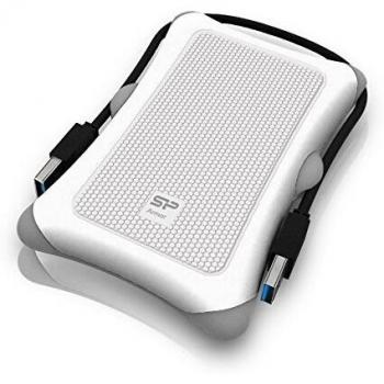 Silicon Power Armor A30 2.5 HDD Enclosure - White, Shockproof, USB 3.0/3.2