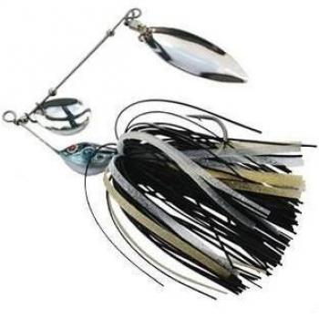 Quantum Spinner Bait Lure Bait - 10 cm - 20 g - Negro / azul / amarillo