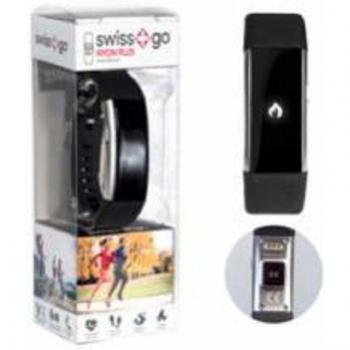 Swiss Go Nyon Plus - Pulsera Monitorizadora Negra con Podómetro