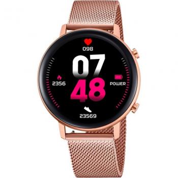 Lotus SmarTime 50042/1 Smartwatch para Mujer con Correa de Acero Inoxidable 316L, Conectividad Bluetooth, en Color Oro Rosa