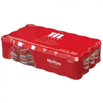Cerveza Mahou 5 Estrellas - Pack de 28 latas de 33cl
