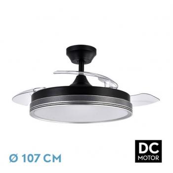 Ventilador DC Escarcha Negro/Gris 72W con Control Remoto