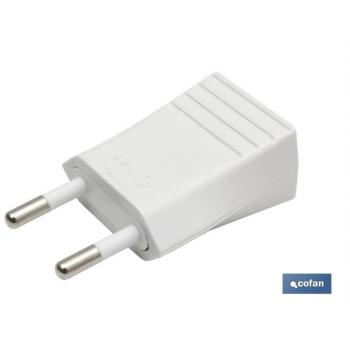 Clavija Bipolar Blanca 10A-250V