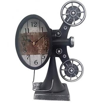 Reloj Sobremesa Cinema Vintage Negro de Metal 30x11x22cm - Signes Grimalt