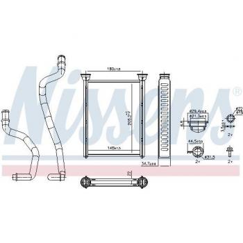 Calefactor NISSENS 707290 - Radiador de calefacción, diseñado para proporcionar calor eficiente, fabricado con materiales de alta calidad, compatible con diversos modelos de vehículos, fácil instalación y óptima transferencia térmica