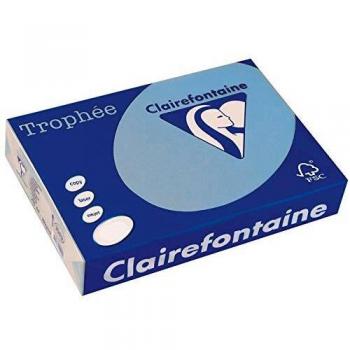 Papel Multifuncional Clairefontaine Trophée A3 80g/m² Color Azul Real - Resma de 500 Hojas