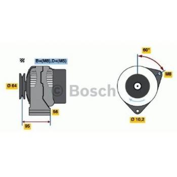 Alternador Bosch 0 986 038 730 - 14V 70A para Peugeot y Citroën