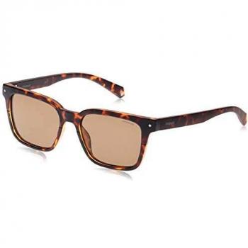 Polaroid PLD6044/S 086 Havana PLD6044/S Square Sunglasses Polarised Lens Category 3 Size 52mm