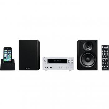 Pioneer X-HM32V - Microcadena de 60W, Plateado