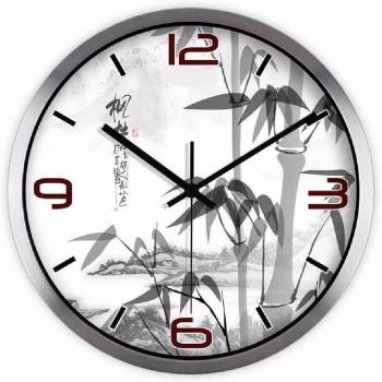 ZHGI Tranquila, reloj de cuarzo chino creativa salón, moda chino Metal arte reloj de pared, 12',B