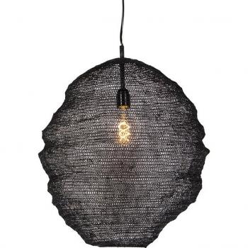 Lámpara colgante oriental negra NIDUM Gran - Aluminio / Acero, Esfera, Adecuado para LED, Max. 1 x 25 Watt