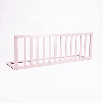 Barandilla de Cama Madera Plastimyr The Good Wood - Barrera de Seguridad para Niños - 120 x 2 x 40 cm, Blanco/Rosa
