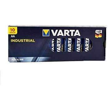 Pila Alcalina VARTA Industrial Pro AA LR6 1.5V, Paquete de 10 Unidades