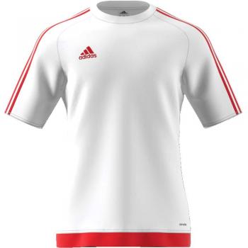 adidas Estro 15 JSY - Camiseta para hombre, color blanco/rojo, talla S