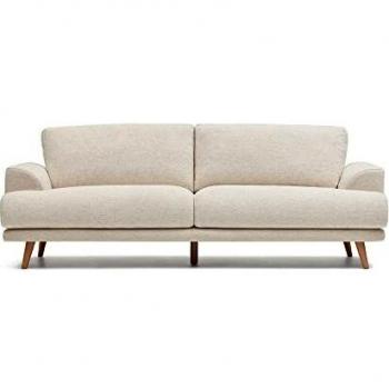 Sofá Karin 3 plazas beige con patas de madera maciza de haya 231 cm