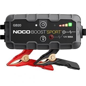 NOCO Boost Sport GB20 500A 12V UltraSafe Portable Lithium Jump Starter, Car Battery Booster Pack, USB Powerbank, and Jump Leads for up to 4.0 Liter Petrol Engines 