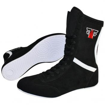 FOX-FIGHT cuero de boxeo zapatos de boxeo BOX HOG BOSERSTIEFEL ligereza zapatos/Colour Negro negro Talla:39