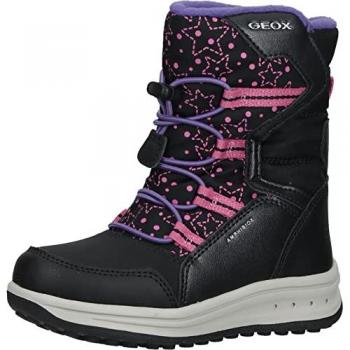 Botas de Nieve para Mujer y Niña GEOX J26FUA 054FU J ROBY GIRL B ABX C0922 BLACK-FUCHSIA, Multicolor (Black/Fuchsia), Talla 24 EU