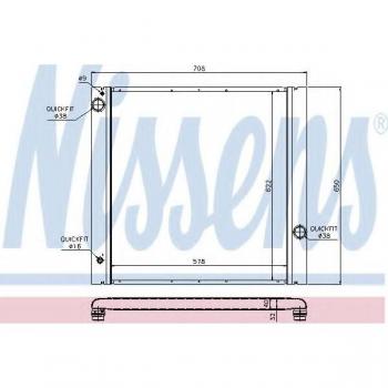 Radiador Nissens 64314 para refrigeración del motor de Land Rover Pcc000850 Xh428005ba