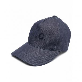 A.P.C. Men's Denim Logo Baseball Cap - Size 54 CM, Color IAI