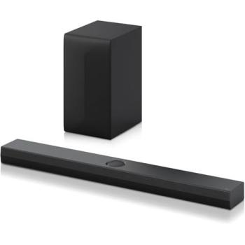 Barra de Sonido LG S70TY, 400W, 3.1.1 Canales, Dolby Atmos, DTS:X, Subwoofer Inalámbrico, Bluetooth, Negro