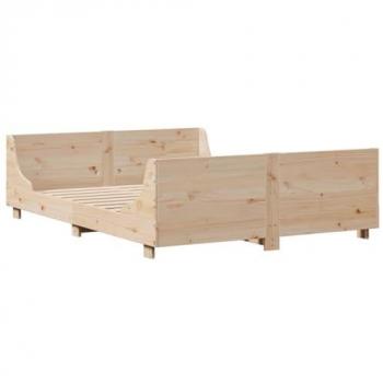 Cama sin colchón 120x190 cm en madera maciza de pino
