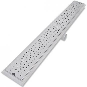 vidaXL Desagüe de Ducha Burbujas 1030x140 mm Flujo 40 L/min Acero Inoxidable