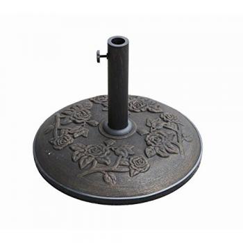 Base de Sombrilla Bronzo 50 cm 25 kg con Tubo de Acero