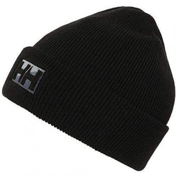 Gorro Helly Hansen Sea Gear negro 67453 - Gorro de invierno, tejido acrílico, diseño clásico, color negro, logo de la marca en el frontal