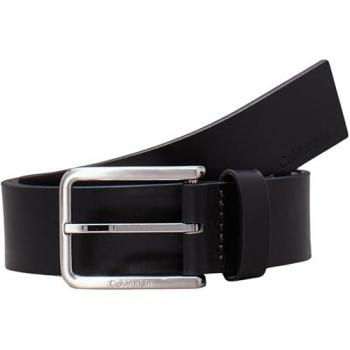 Calvin Klein Men's Black Oiled Leather Belt - 100 cm