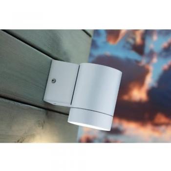 Aplique de exterior Tin Maxi GU10, metal blanco, IP54