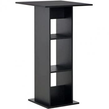 vidaXL Mesa de Bar Madera Negro 60x60x110 cm Mesita Mesilla Elevada Alta Mueble Mobiliario Auxiliar Comedor